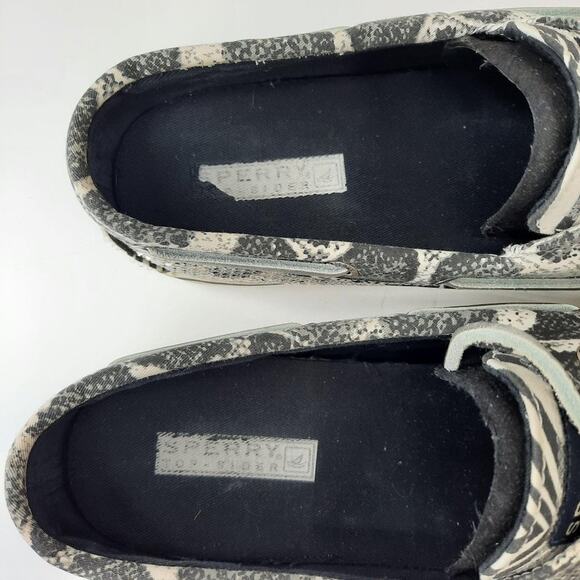 Sperry Dock-Siders Shoes Womens‎ 9.5 Zebra Stripe Leopard Print Black & White - Picture 7 of 11